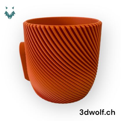 Blumentopf_Wandhalterung_twist_orange_matt