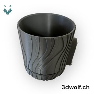 Blumenvase_Wandhalterung_grau_geschwungene_linien_komplett