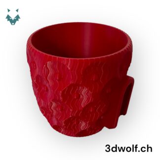 Blumenvase_Wandhalterung_rot_Erdbeere_komplett