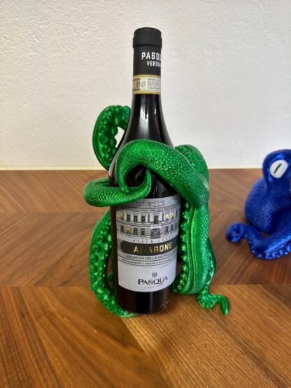 Oktopus Weinflaschenhalter mit Flasche