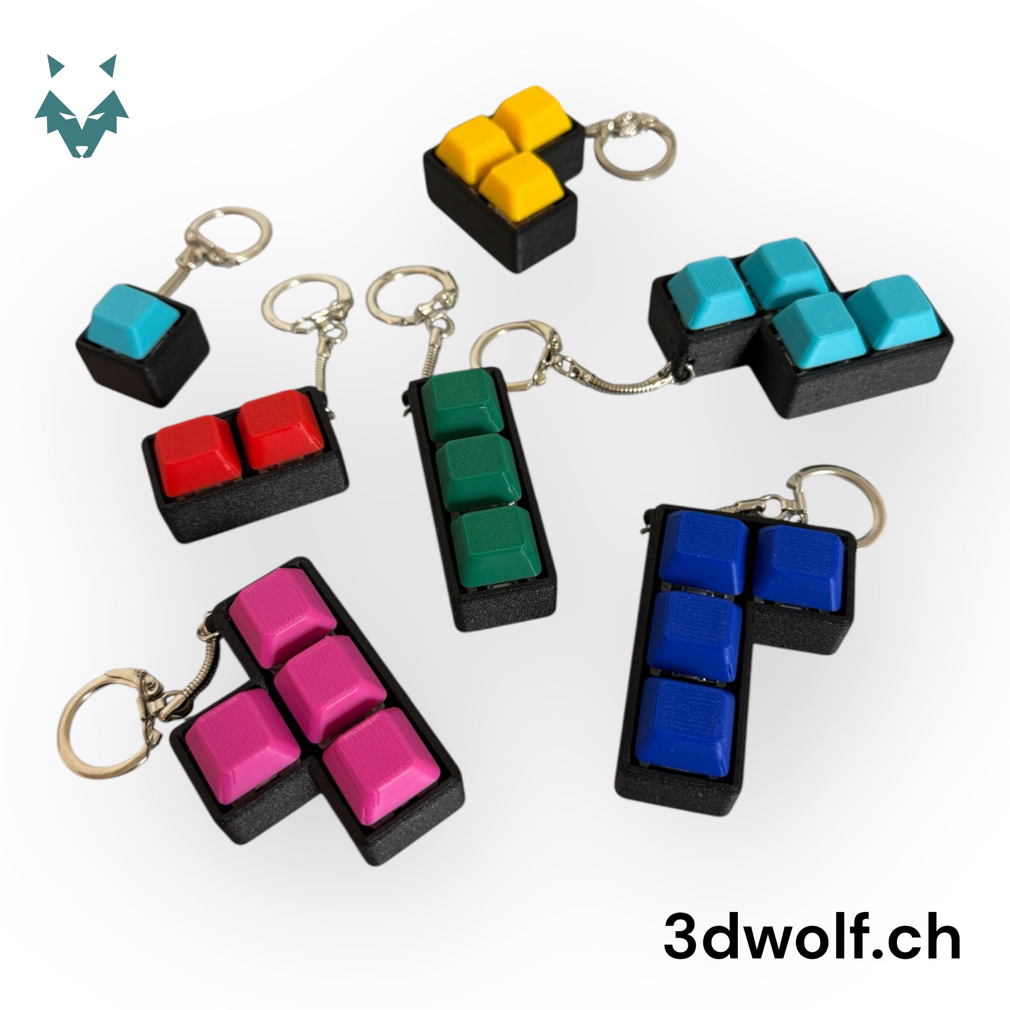 Anti Stress Tastatur Schlüsselanhänger – Fidget Clicker mit mechanischen Switches