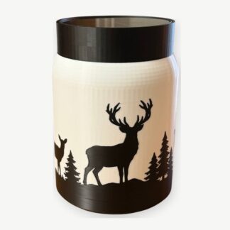 Solar-LED-Lampe – Bergkette oder Hirsch – gross