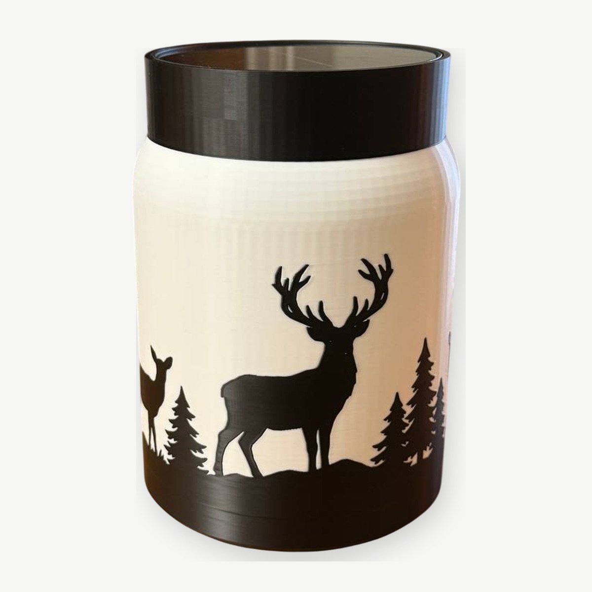 Solar-LED-Lampe – Bergkette oder Hirsch – gross